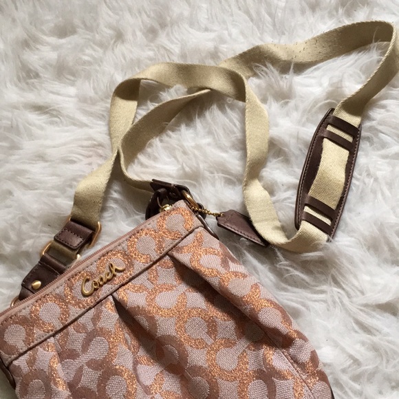 Coach Bags Coach Shimmer Rose Gold Crossbody Bag Poshmark